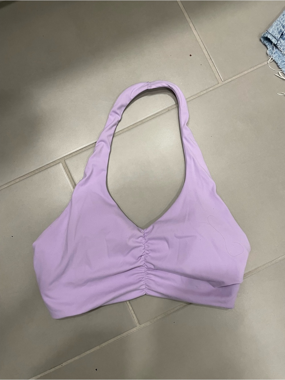 Seamless Lavender Halter Sports Bra